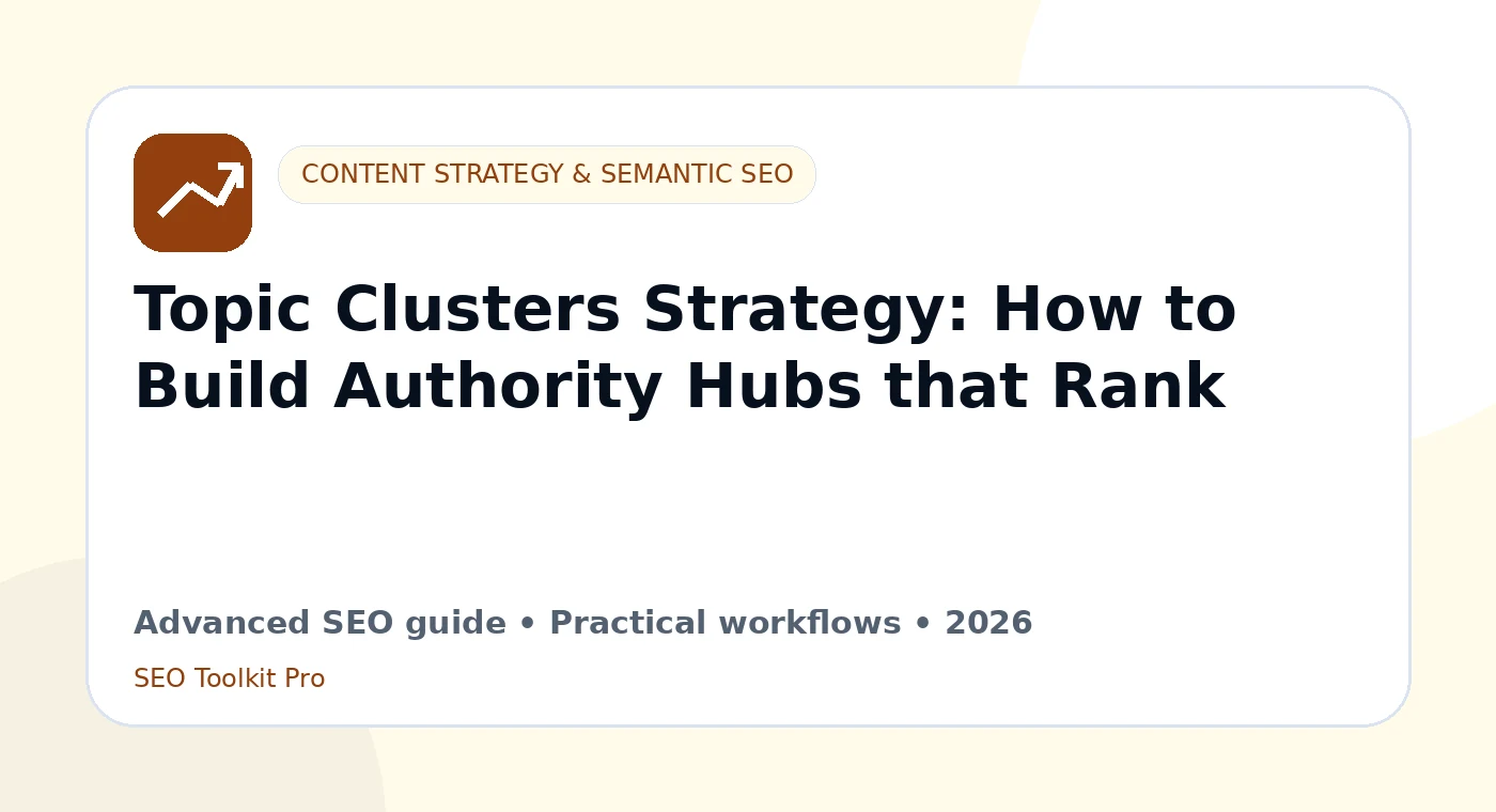 Topic Clusters Strategy: How to Build Authority Hubs that Rank